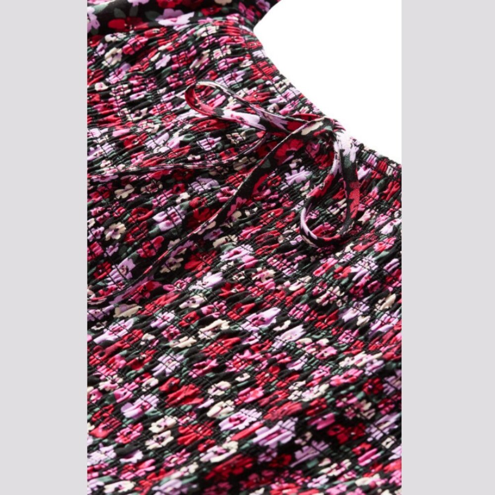 NWT City Chic Floral Smocked Cut-Out Long Sleeve Maxi Dress 18 - Picture 7 of 11